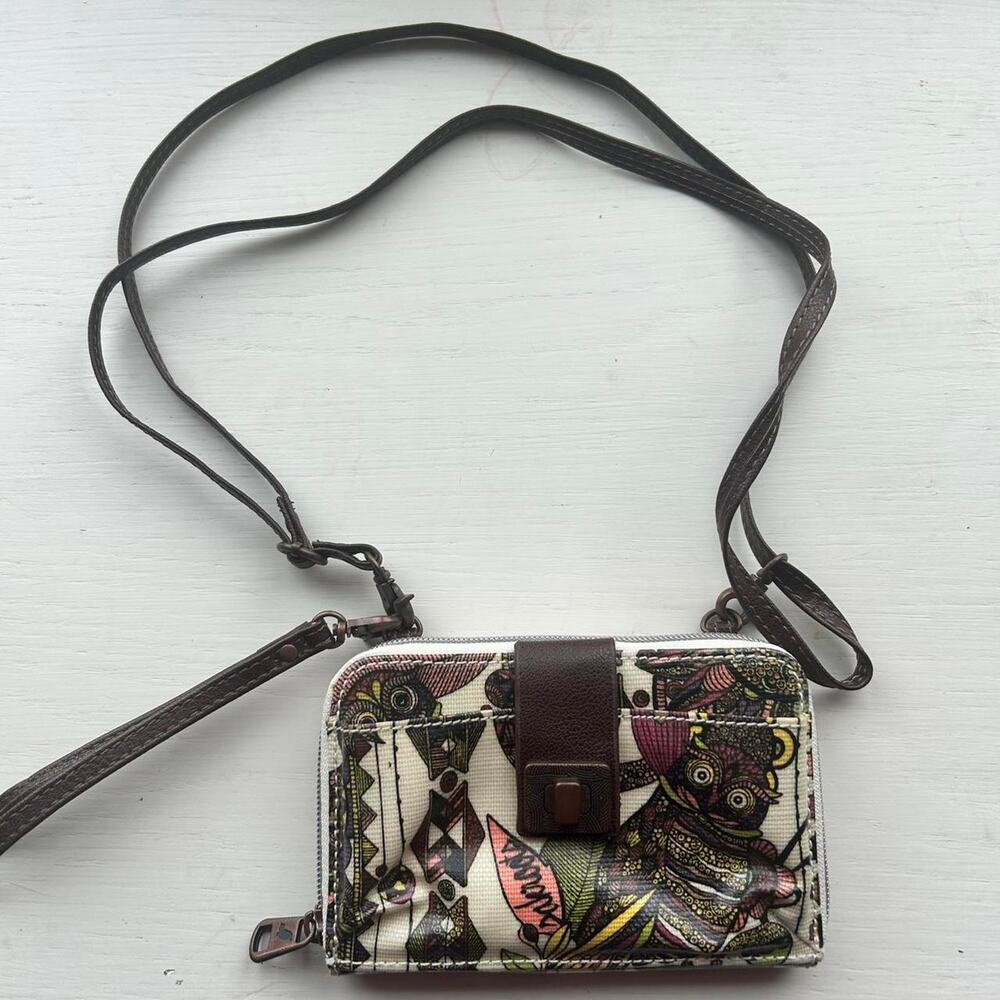Sakroots mini owl cute multi colored Cross Body Bag - Picture 2 of 6
